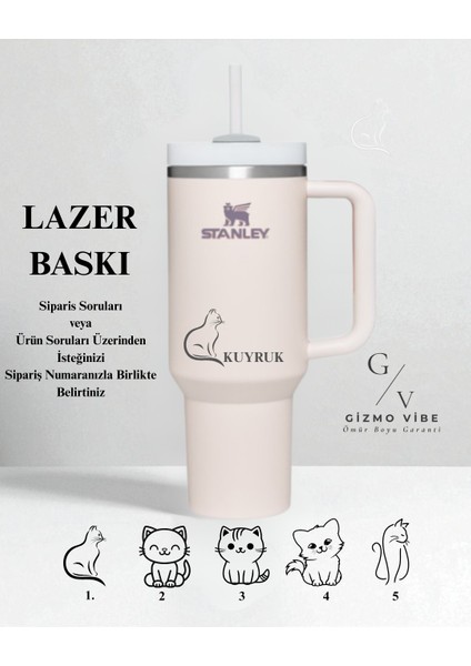 Kişiselleştirilebilir Quencher Pipetli Termos 1,18 L Açık Pembe Özel İsimli fiyatları