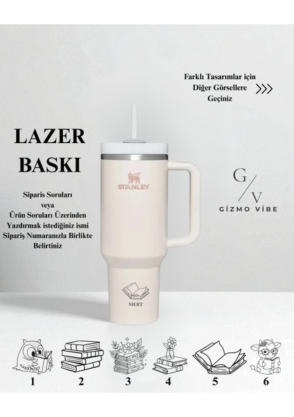 Kişiselleştirilebilir Quencher Pipetli Termos 1,18 L Açık Pembe Özel İsimli