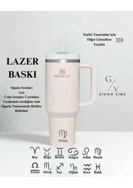 Kişiselleştirilebilir Quencher Pipetli Termos 1,18 L Açık Pembe Özel İsimli