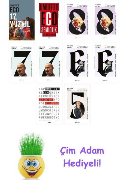 Umberto Eco 10 Kitap Seti + Çim Adam Hediye