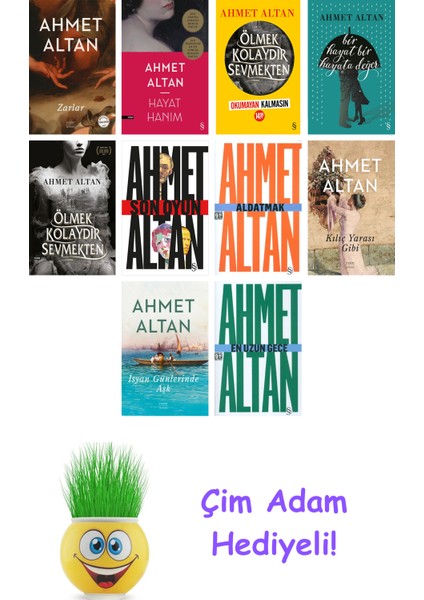 Ahmet Altan 10 Kitap Seti + Çim Adam Hediye