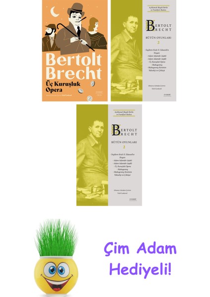 Bertolt Brecht 3 Kitap Seti + Çim Adam Hediye