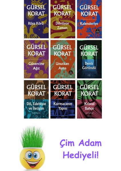 Gürsel Korat 9 Kitap Seti + Çim Adam Hediye