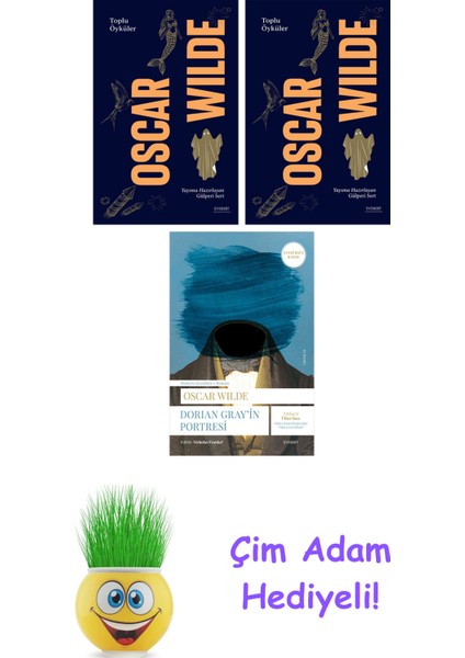 Oscar Wilde 3 Kitap Seti + Çim Adam Hediye