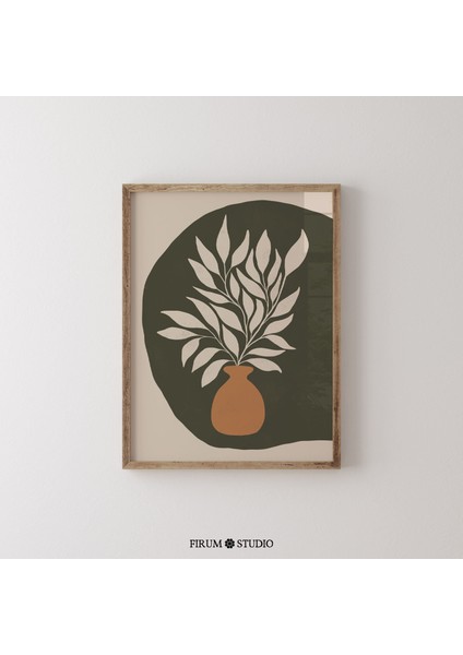 Toprak Tonlarında Botanik Sanat, Rahat Eklektik Daire Duvar Dekoru, Japon Estetiği fiyatları