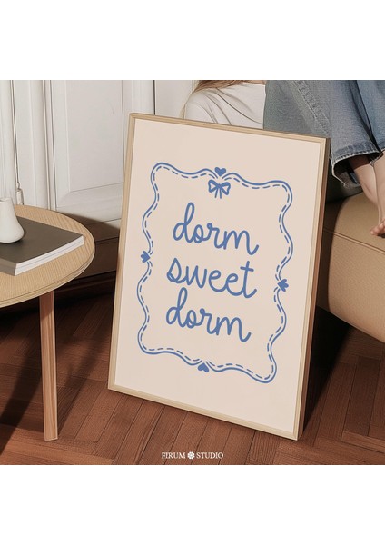 Yurt Tatlı Yurt Coquette Duvar Sanatı, Mavi Cottagecore Yurt Odası Dekoru