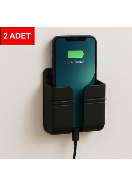 2 Adet Güçlü Yapışkanlı Çok Amaçlı Telefon, Kumanda Tutacağı Telefon ve Kumanda Standı