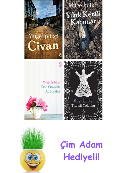 Müge Iplikçi 4 Kitap Seti + Çim Adam Hediye