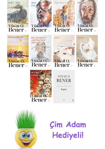 Vüsat O. Bener 10 Kitap Seti + Çim Adam Hediye