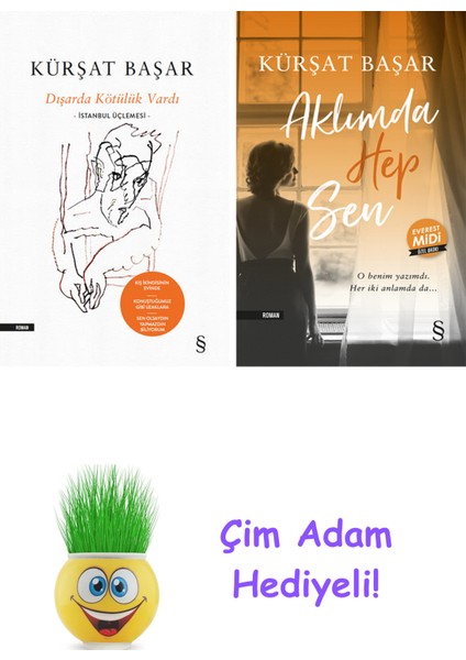 Kürşat Başar 2 Kitap Seti + Çim Adam Hediye