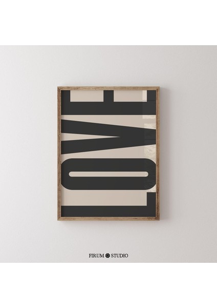 Sevgililer Günü Için Siyah ve Bej Minimalist Aşk Sanatı - Modern Oturma Odası Duvar Dekoru, Şık Ev Estetiği | fiyatları