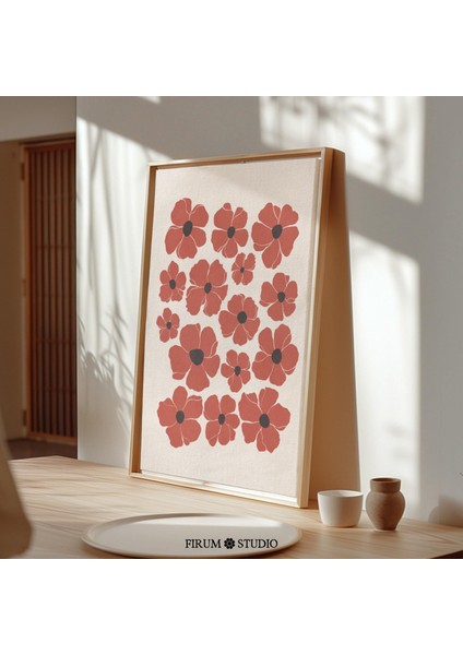 Gelincik Duvar Sanatı, Kırmızı Gelincik, Çiçek Illüstrasyonu, Çiçek Sanatı