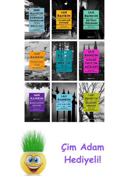 Ian Rankin 9 Kitap Seti + Çim Adam Hediye