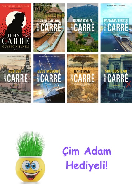John Le Carre 8 Kitap Seti + Çim Adam Hediye