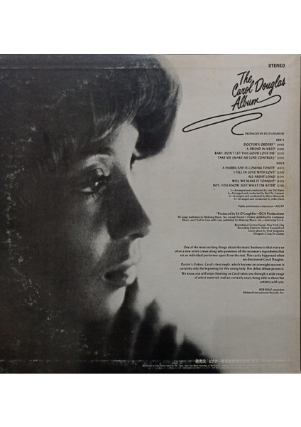 Carol Douglas – The Carol Douglas Album Lp fiyatları