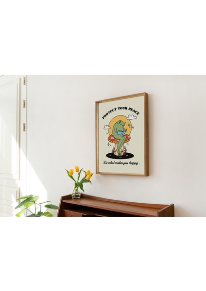 70'ler Harika Kurbağa, Sevimli Kitap Posteri, Retro Mantar, 60'lar Büyük Sanat fırsatları