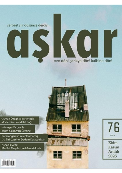 Aşkar Dergi 76.sayı Ekim-Kasım-Aralık 2025