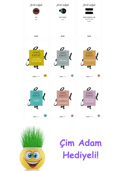 Ferit Edgü 9 Kitap Seti + Çim Adam Hediye