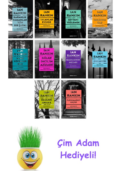 Ian Rankin 10 Kitap Seti + Çim Adam Hediye