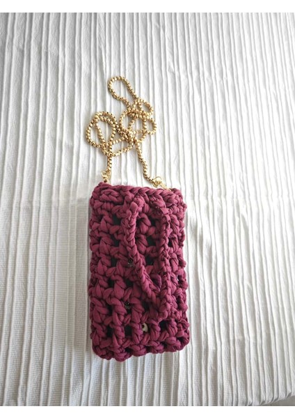 🧶 El Yapımı Penye Ip Telefon Çantası – 12 Renk Seçeneği ile Tarzınızı Yansıtın! fırsatları