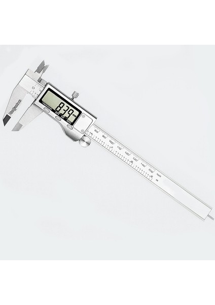 Metal Dijital Kumpas 150 mm Paslanmaz LCD Ekran Hassas Ölçüm Aleti Atölye Endüstriyel Kullanım