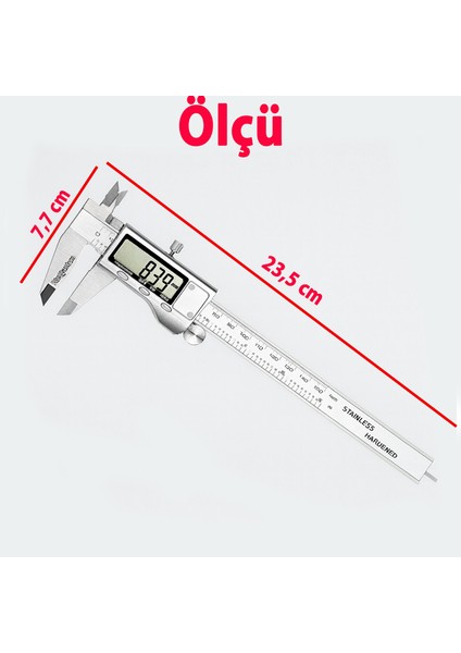 Metal Dijital Kumpas 150 mm Paslanmaz LCD Ekran Hassas Ölçüm Aleti Atölye Endüstriyel Kullanım modelleri