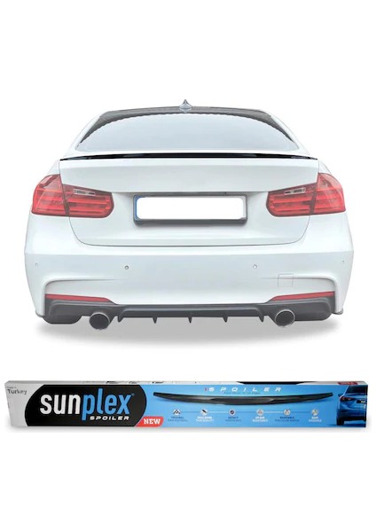Sunplex Bmw 3 F30 Bagaj Üstü Spoiler Piano Black 2012-2018