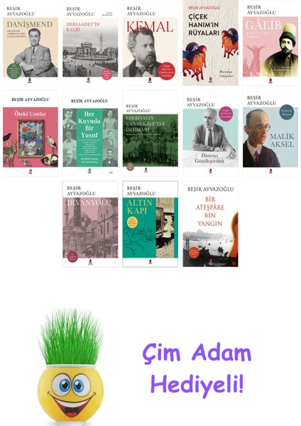 Beşir Ayvazoğlu 13 Kitap Seti + Çim Adam Hediye