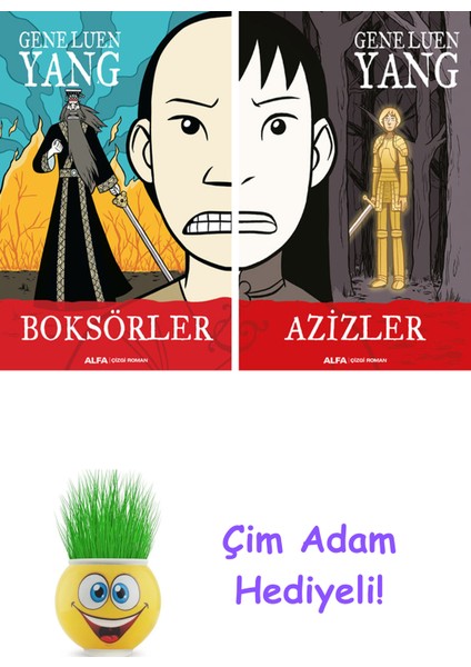 Gene Luen Yang 2 Kitap Seti + Çim Adam Hediye