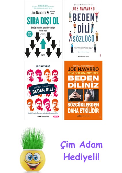 Joe Navarro 4 Kitap Seti + Çim Adam Hediye