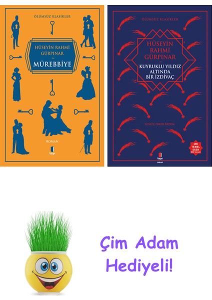 Hüseyin Rahmi Gürpınar 2 Kitap Seti + Çim Adam Hediye