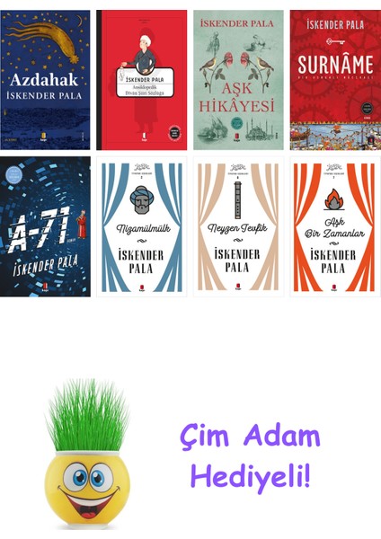 Iskender Pala 8 Kitap Seti + Çim Adam Hediye