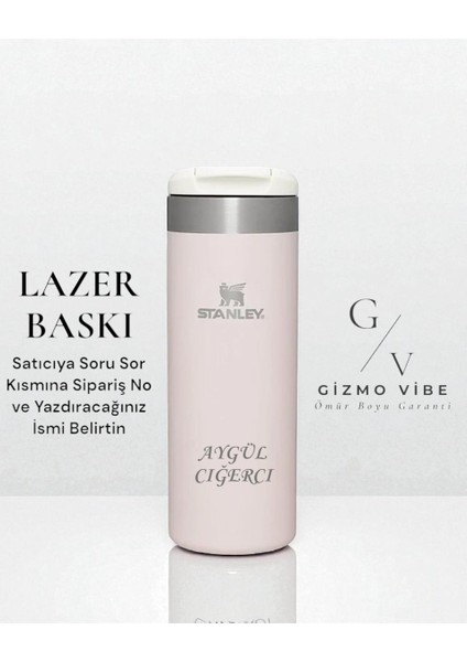Kişiselleştirilebilir The Aerolight Transit Mug 0.47 Lt / 16OZ Rose Quartz Metallic modelleri