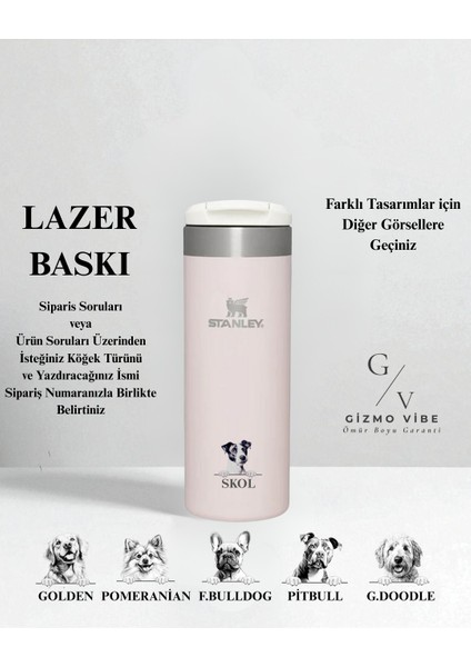 Kişiselleştirilebilir The Aerolight Transit Mug 0.47 Lt / 16OZ Rose Quartz Metallic