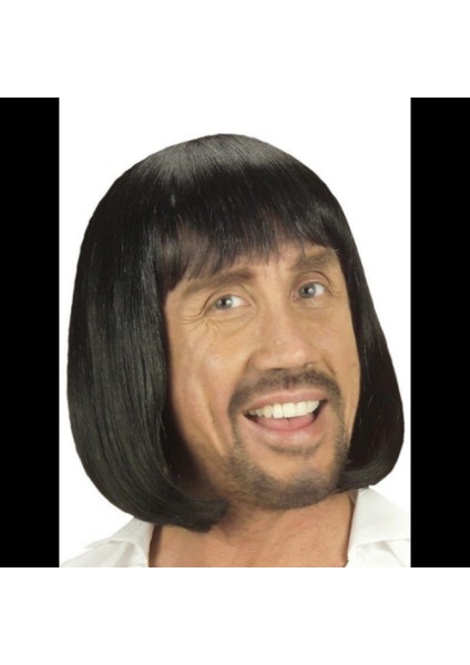 Ortaçağ Peruğu Kısa Siyah