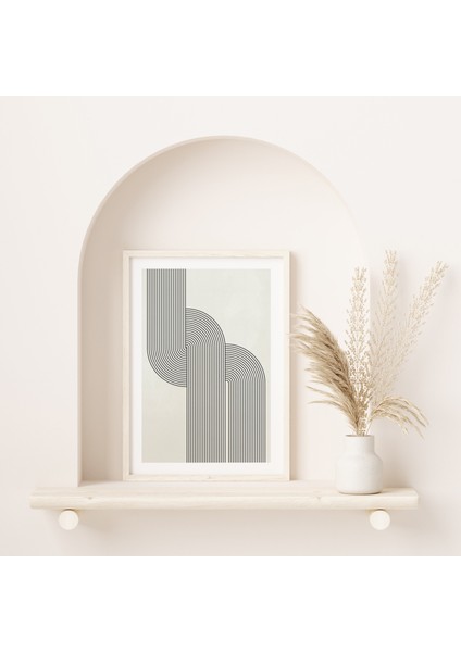 Orta Yüzyıl Modern, Bej Siyah Duvar Sanatı, Geometrik Duvar Sanatı fiyatları