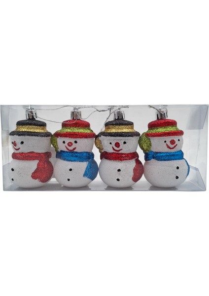 4’lü Noel Baba Yılbaşı Ağacı Süsü 7 cm | Parlak Dekoratif Süs | Yeni Yıl Çam Ağacı Aksesuarı fırsatları