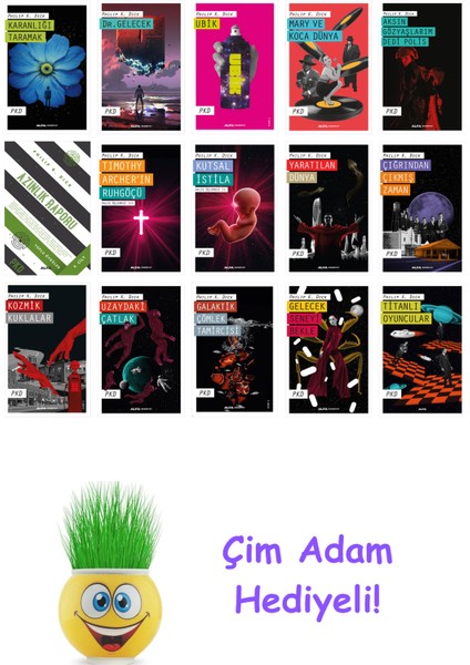 Philip K. Dick 15 Kitap Seti + Çim Adam Hediye