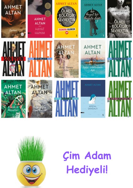 Ahmet Altan 15 Kitap Seti + Çim Adam Hediye