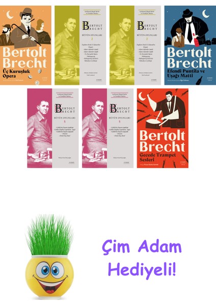 Bertolt Brecht 7 Kitap Seti + Çim Adam Hediye