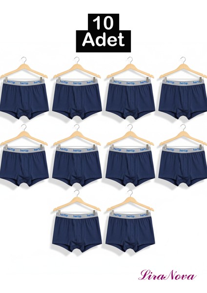 Lacivert Soft Elastan Boxer %90 Coton %10 Elastane