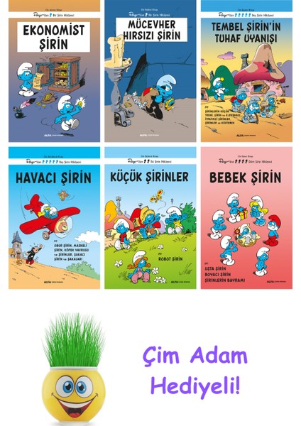 Peyo 6 Kitap Seti + Çim Adam Hediye