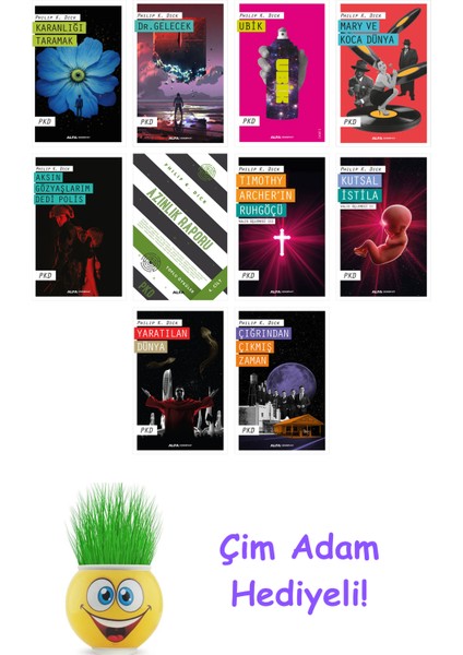 Philip K. Dick 10 Kitap Seti + Çim Adam Hediye