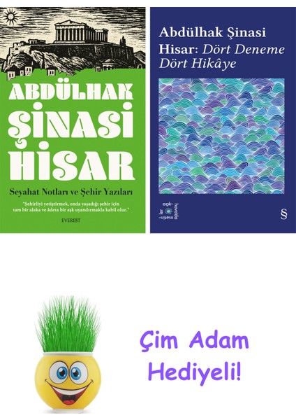Abdülhak Şinasi Hisar 2 Kitap Seti + Çim Adam Hediye
