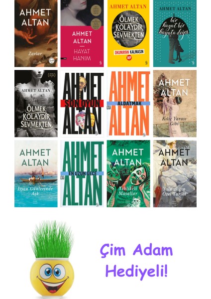 Ahmet Altan 12 Kitap Seti + Çim Adam Hediye