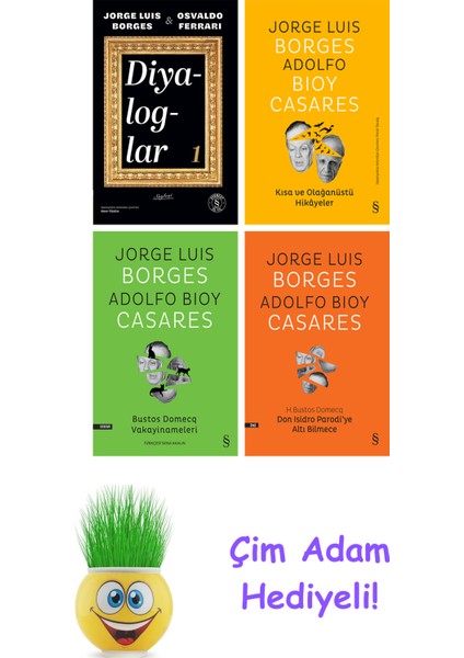 Jorge Luis Borges 4 Kitap Seti + Çim Adam Hediye