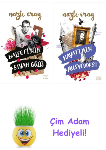 Nazlı Eray 2 Kitap Seti + Çim Adam Hediye