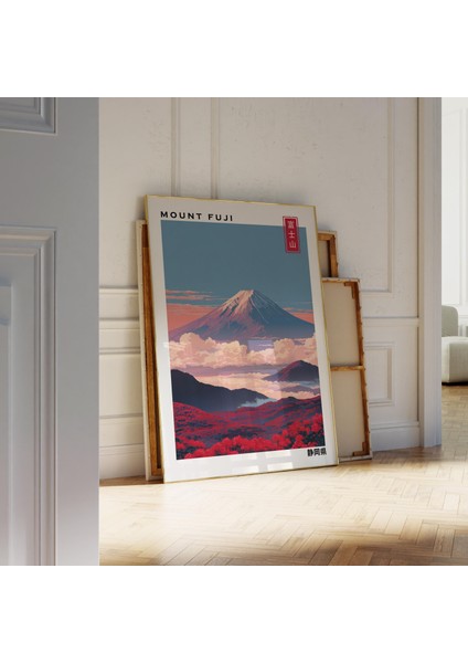 Fuji Dağı: Kırmızı Çiçekli Japon Manzarası (, / Dosya) fiyatları