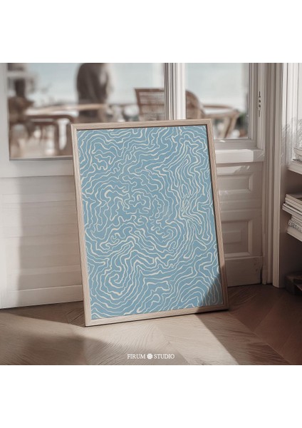 Gök Mavisi, Minimalist Çizgiler Sanatı, Duvar Sanatı, Sürekli Çizgi Sanatı
