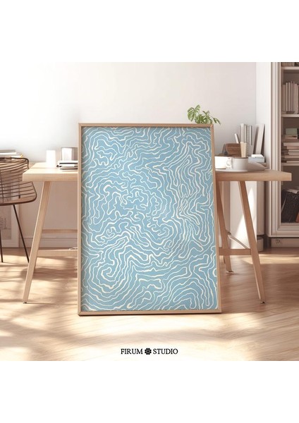 Gök Mavisi, Minimalist Çizgiler Sanatı, Duvar Sanatı, Sürekli Çizgi Sanatı fiyatları